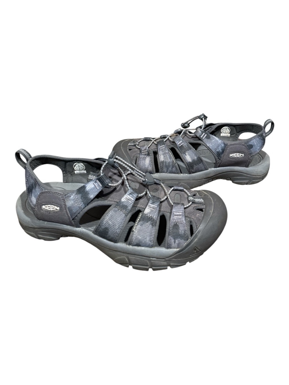 Men’s Keen Gray Camo Outdoor Hiking Sandals EUC